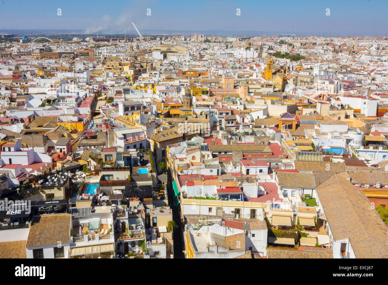Vue aérienne de la ville de Séville, Espagne Banque D'Images