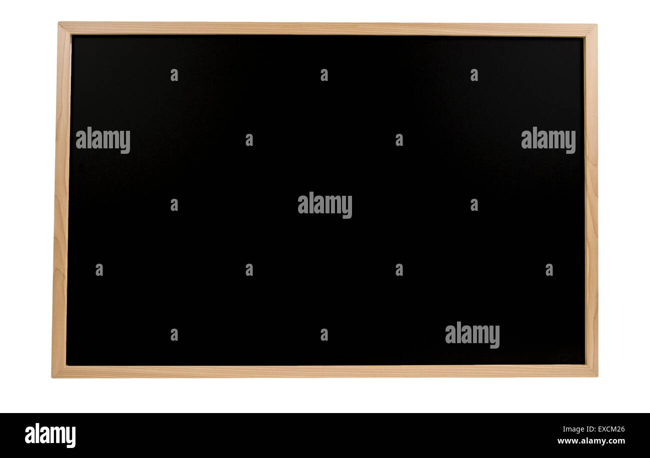 Tableau noir blanc isolé Banque D'Images