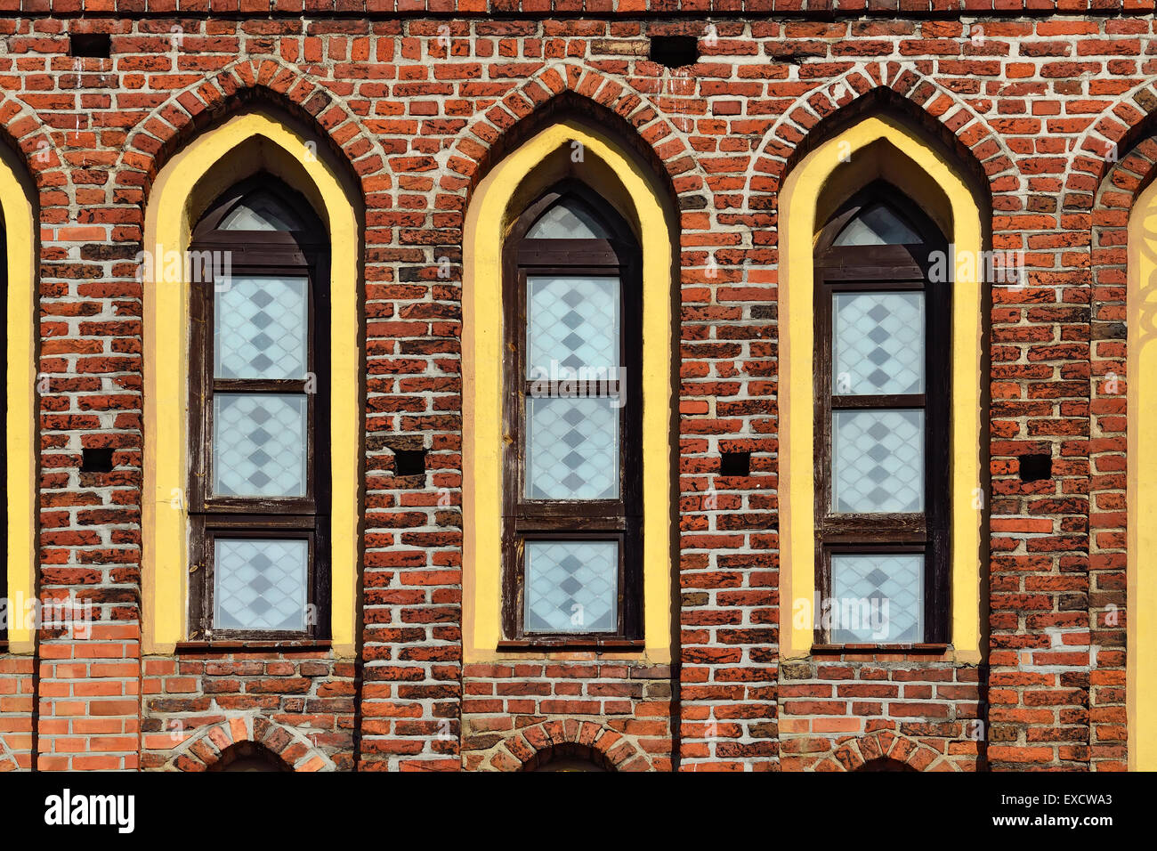 La Cathédrale de Koenigsberg, un gothique 14 siècle. Fragment de façade Banque D'Images