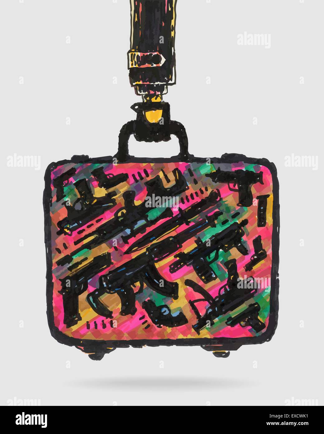 Armes Valise vecteur Illustration de Vecteur