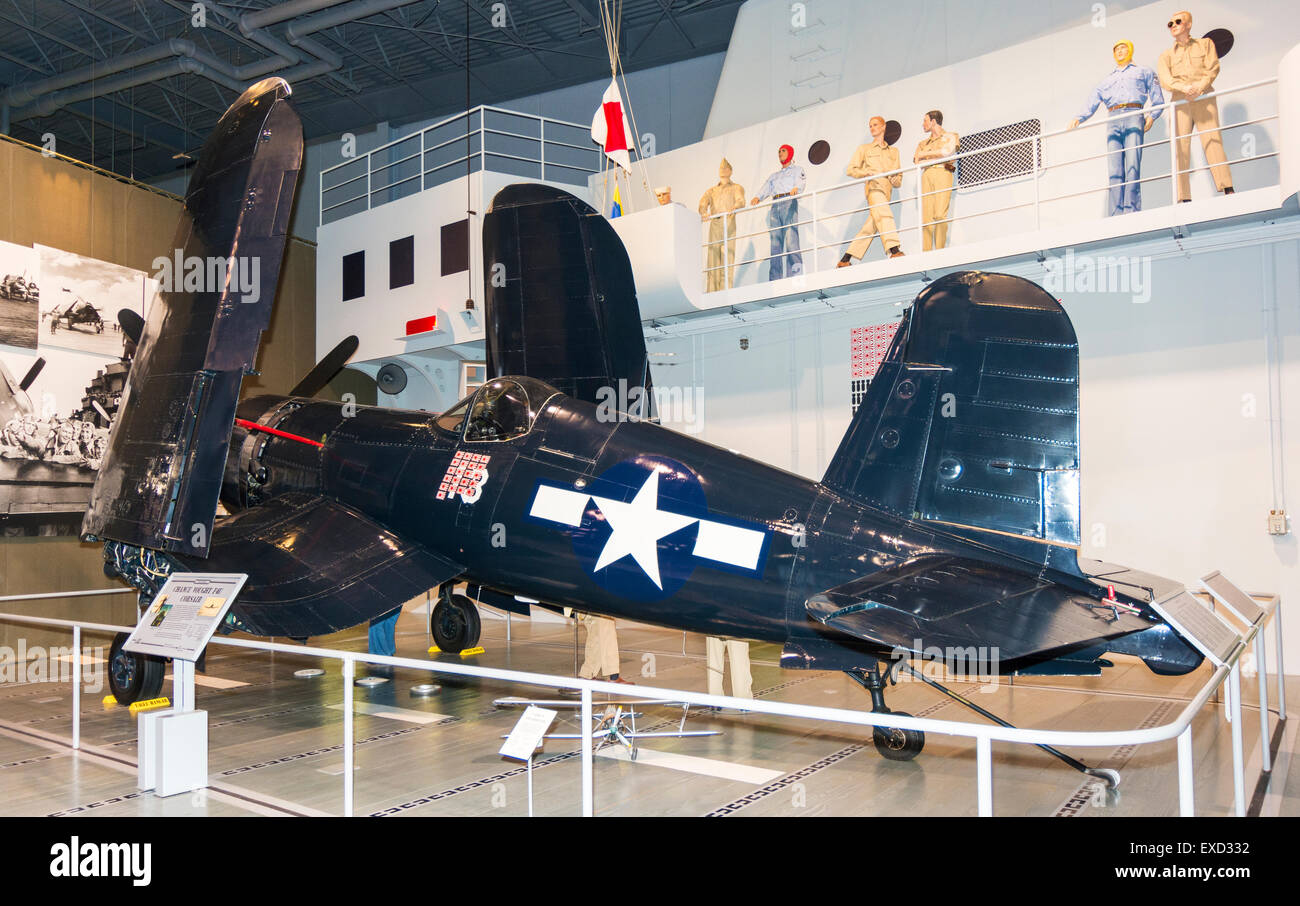 Le Wisconsin, Oshkosh, Experimental Aircraft Association, EAA AirVenture Museum, World War II, 1945 Chance-Vought F4U-4 Corsair Banque D'Images