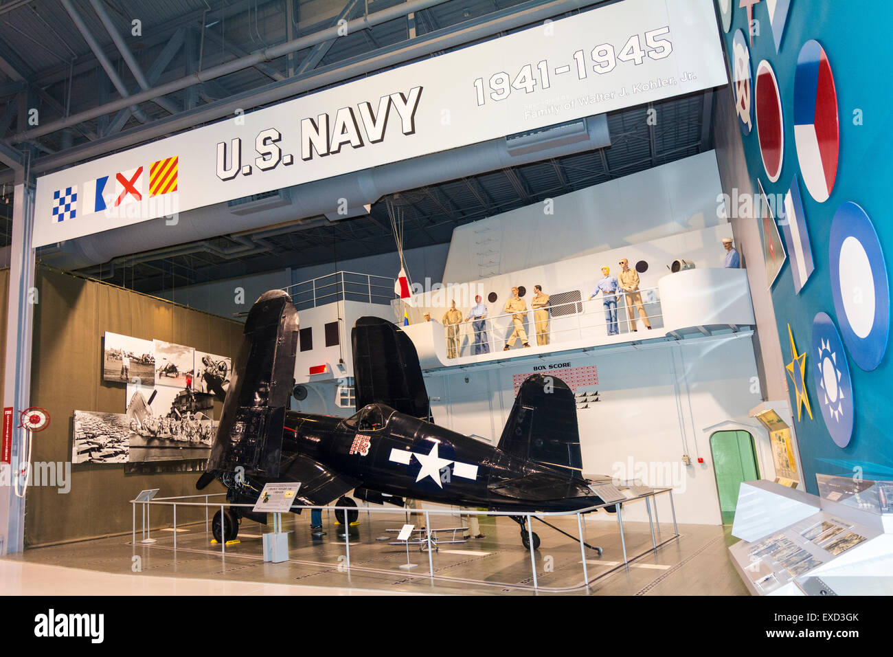 Le Wisconsin, Oshkosh, Experimental Aircraft Association, EAA AirVenture Museum, World War II, 1945 Chance-Vought F4U-4 Corsair Banque D'Images