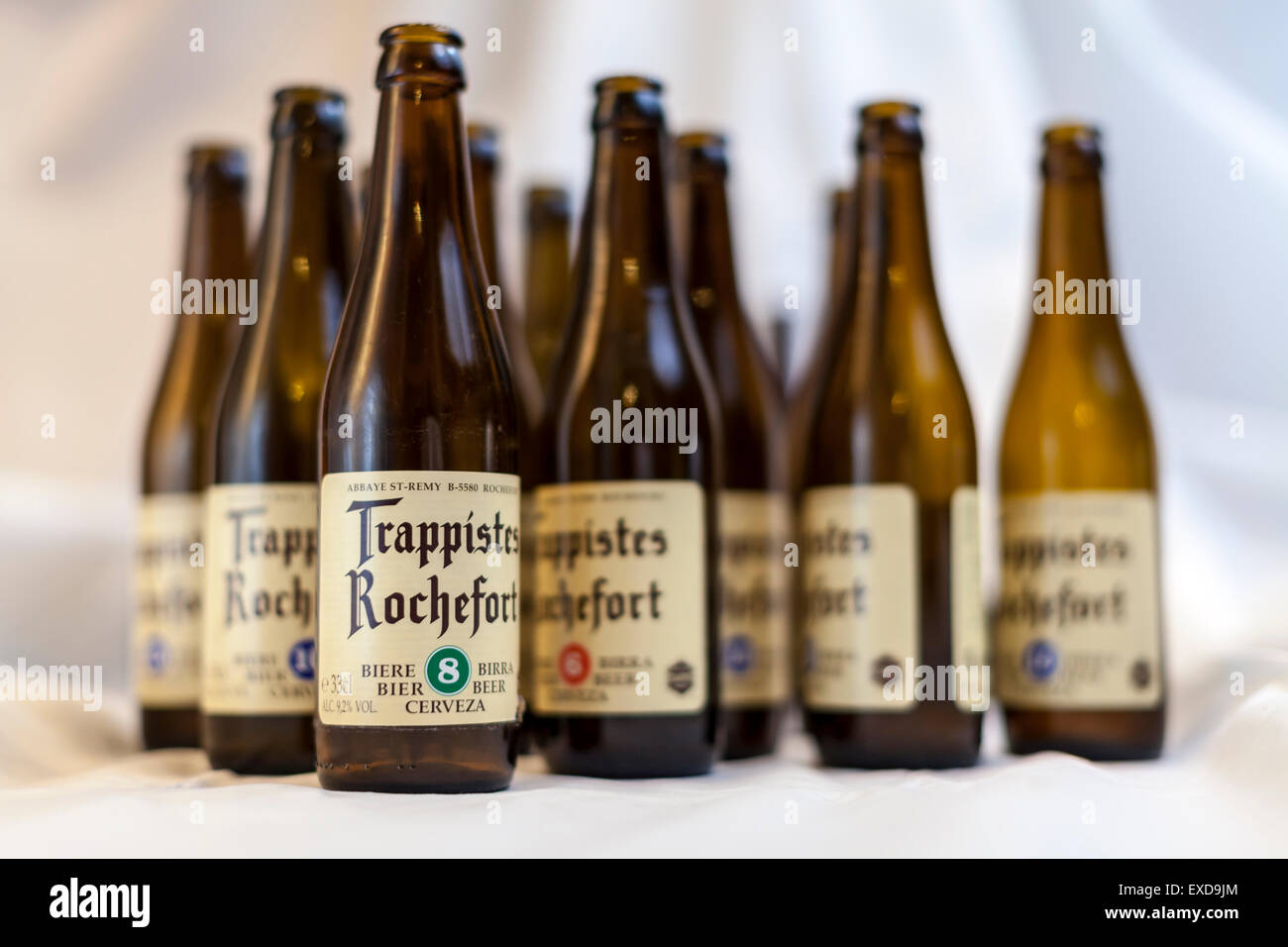Sélection de bières trappistes de Rochefort Banque D'Images