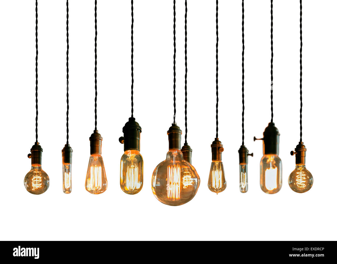 Antique style décoratif des ampoules à incandescence d'Edison Banque D'Images