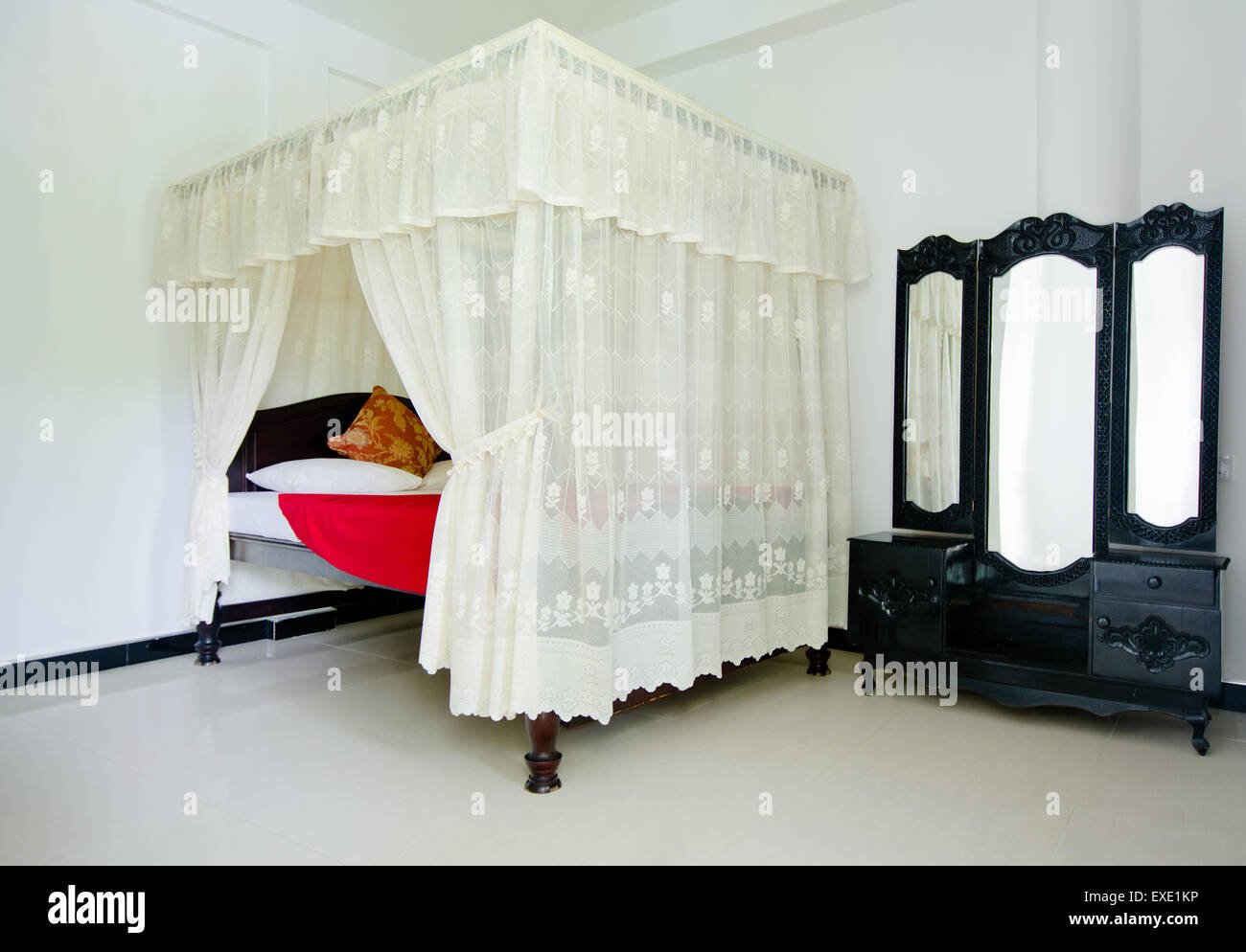 Traditionnel Sri-lankais de style de décoration intérieure Banque D'Images