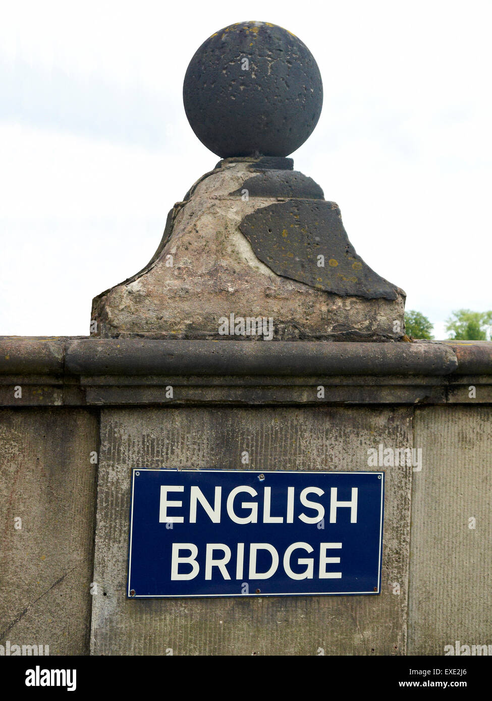 Pont Anglais Shropture signe à Shrewsbury UK Banque D'Images