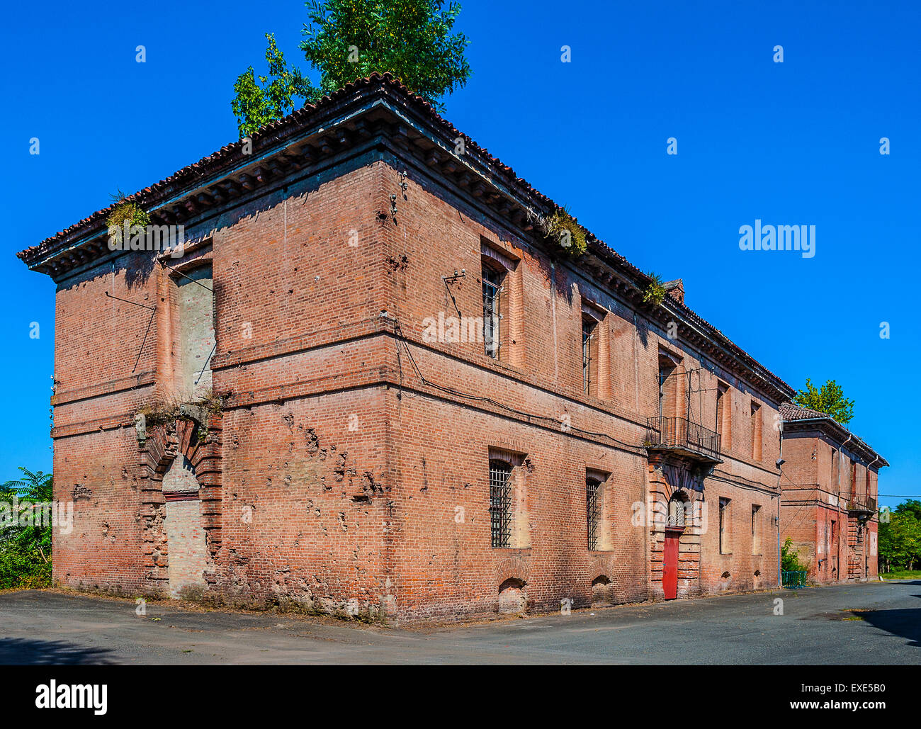 Italie Piémont Monferrato Patrimoine mondial, la Citadelle -époque napoléonienne barracks Banque D'Images