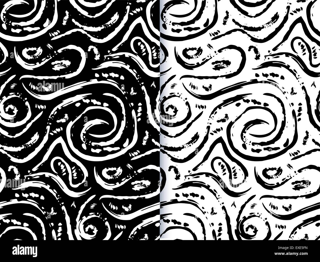 Peint à la main modèle homogène. Illustration de Vecteur