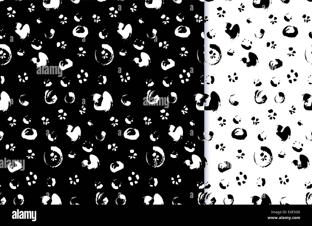 Peint à la main modèle homogène. Illustration de Vecteur