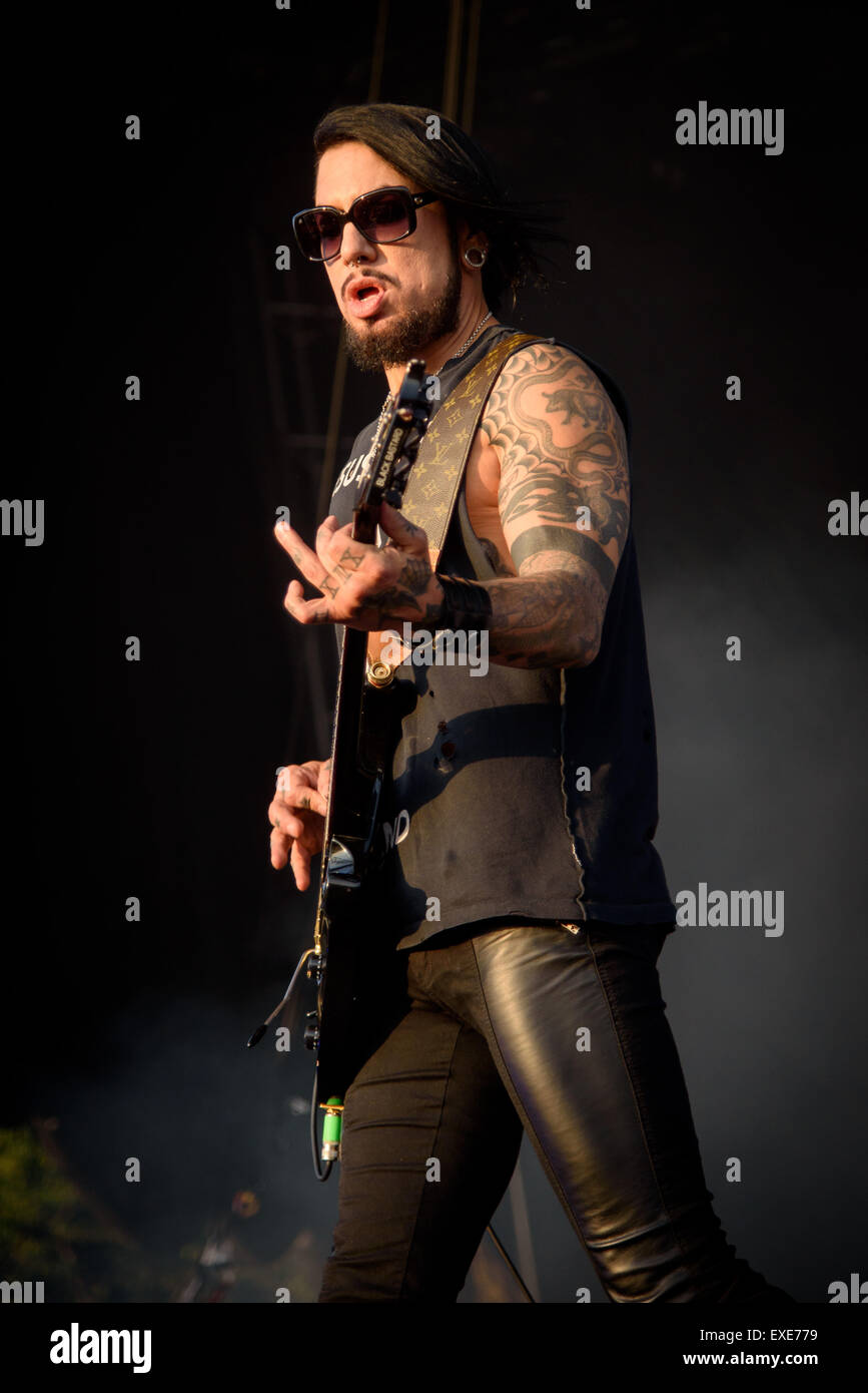 Kitchener, Ontario, Canada. 11 juillet, 2015. Groupe de rock américain "Jane's Addiction" effectué au Bif Music Fest à Kithener, de l'Ontario, les membres de la bande : PERRY FARRELL, STEPHEN PERKINS, Dave Navarro, CHRIS CHANEY © Igor Vidyashev/ZUMA/Alamy Fil Live News Banque D'Images