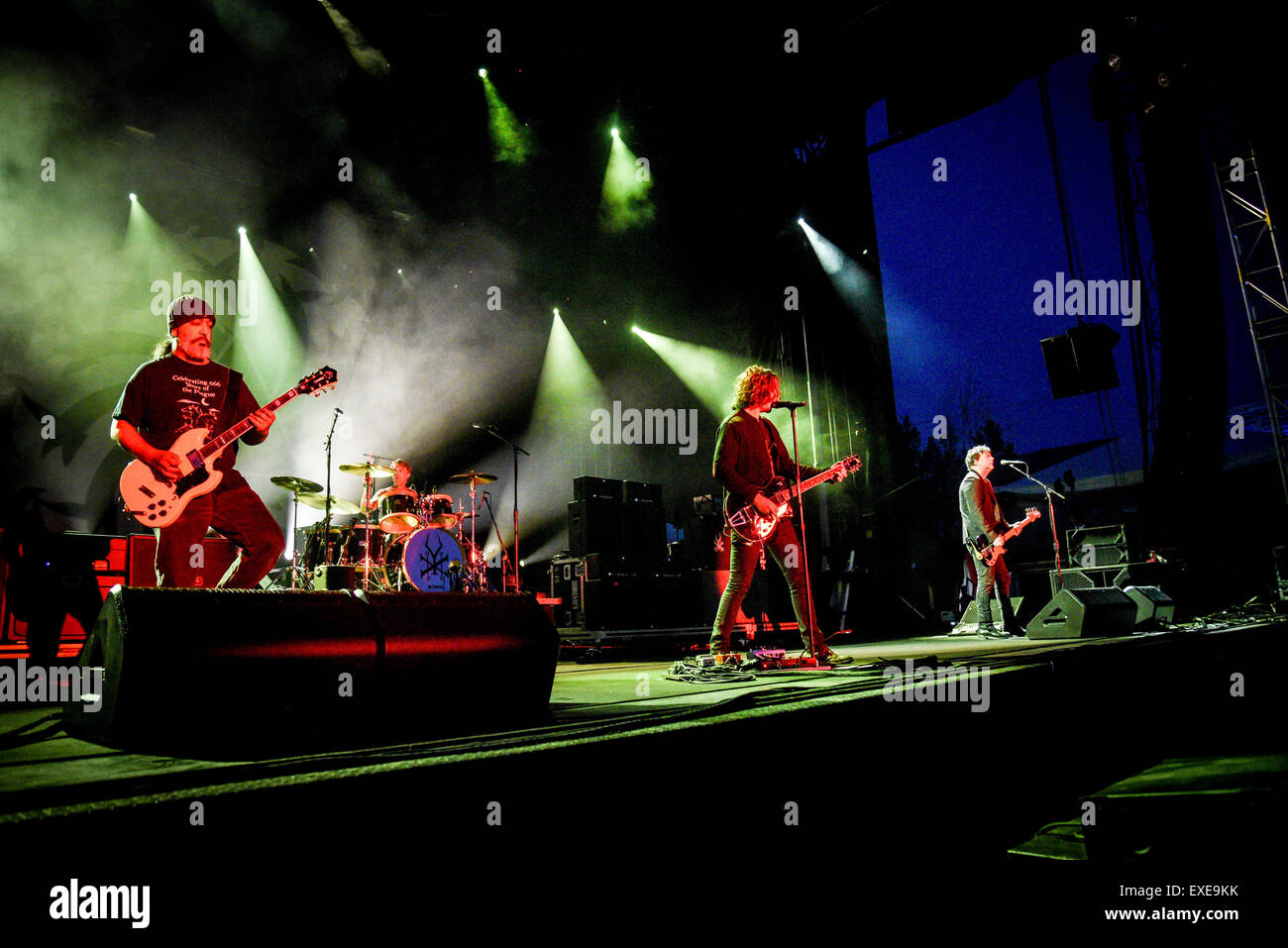 Kitchener, Ontario, Canada. 11 juillet, 2015. Groupe de rock américain Soundgarden effectuée à Big Music Fest à Kithener, de l'Ontario, les membres de la bande : CHRIS CORNELL, KIM THAYIL, BEN SHEPHERD, Matt Cameron © Igor Vidyashev/ZUMA/Alamy Fil Live News Banque D'Images