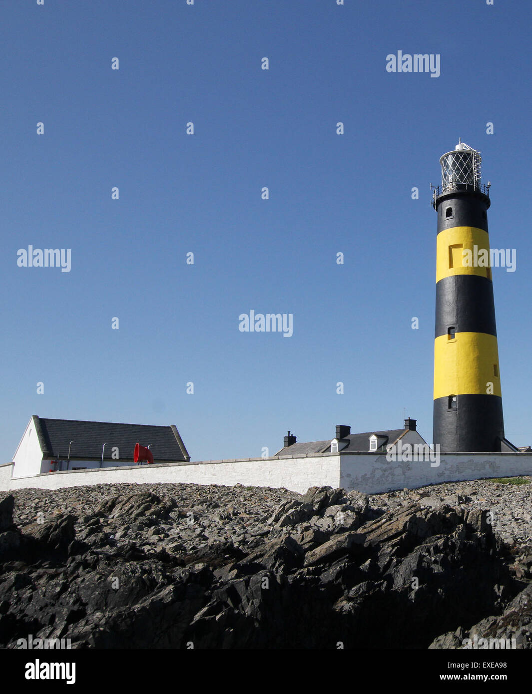 Phare à St John's Point le comté de Down en Irlande du Nord Banque D'Images