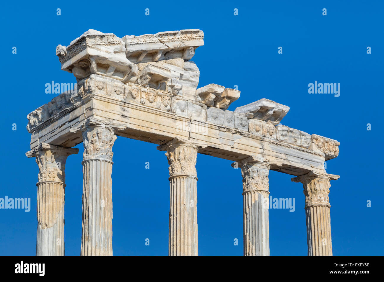 Temple de l'Appollo, Side, Antalya, Pamphylie, Turquie Banque D'Images