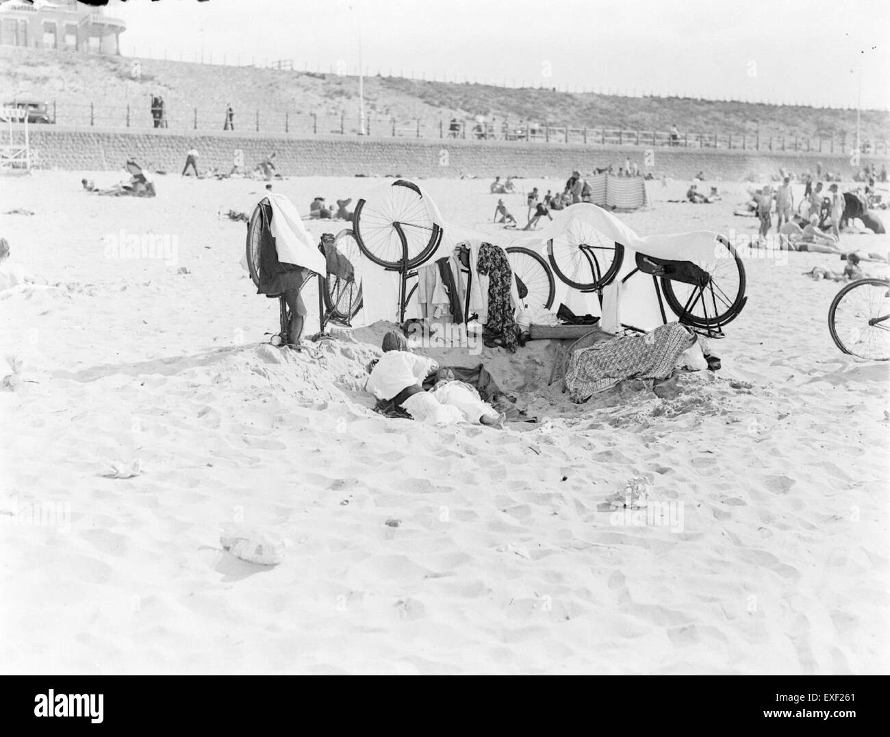 L'image montre un écran solaire improvisé, couramment utilisé pour fournir une ombre temporaire ou une protection contre la lumière du soleil. Cette solution pratique est souvent observée dans les environnements extérieurs où les structures permanentes peuvent ne pas être disponibles. Banque D'Images