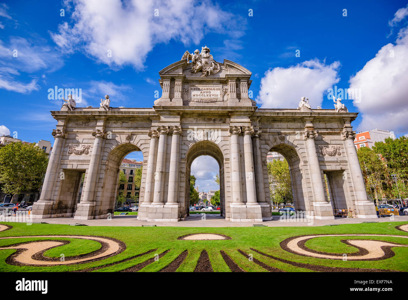 Madrid, Espagne à Puerta de Alcala gate. Banque D'Images