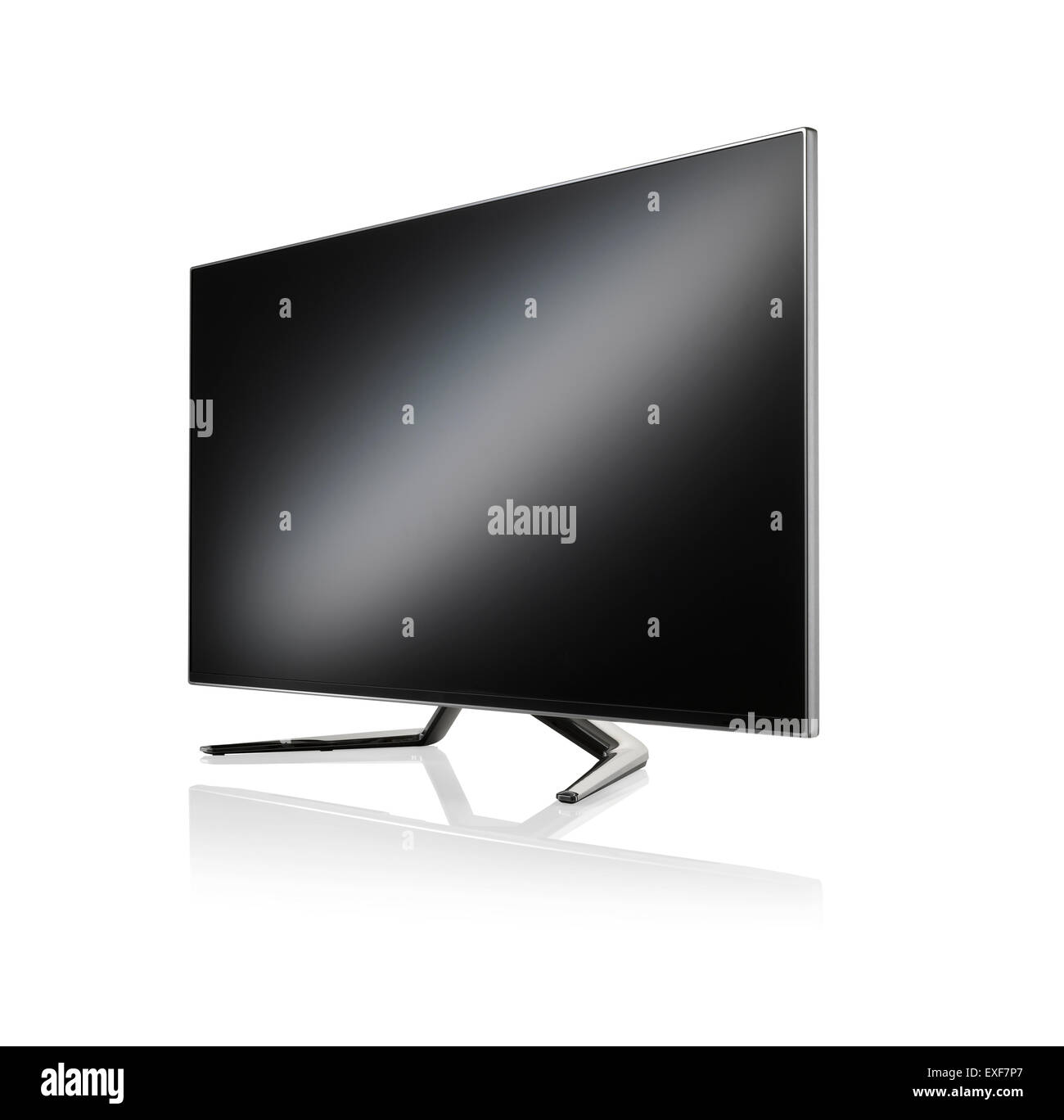 Découper un shot d'une télévision écran plat moderne Banque D'Images