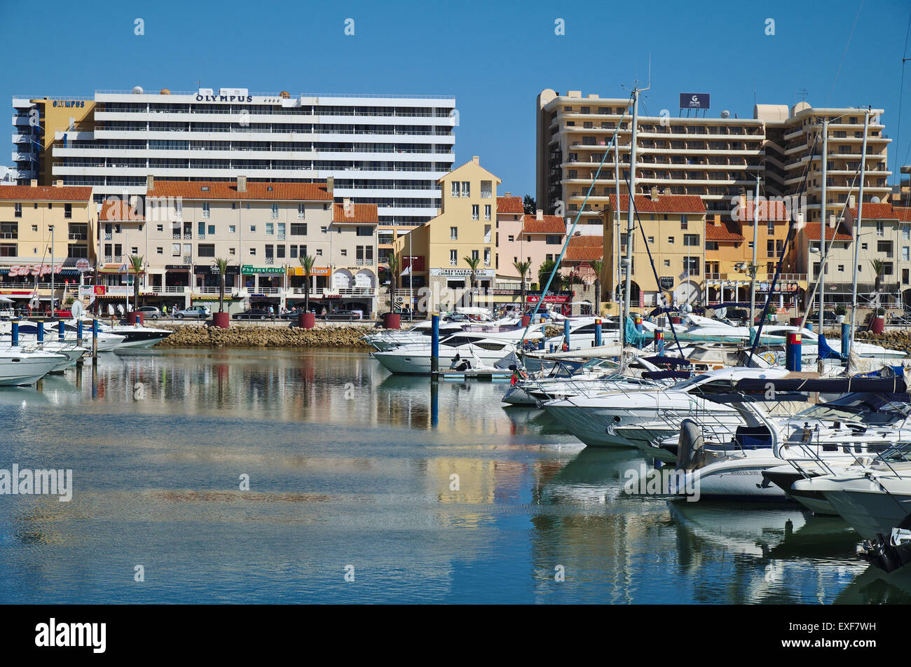 Dans la Marina de Vilamoura, Algarve, Portugal Banque D'Images