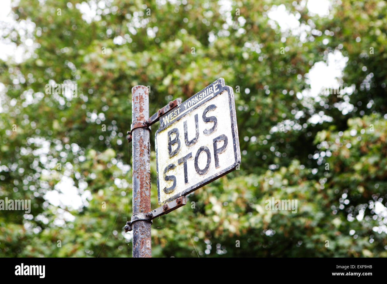 Signe de l’arrêt de bus Banque D'Images