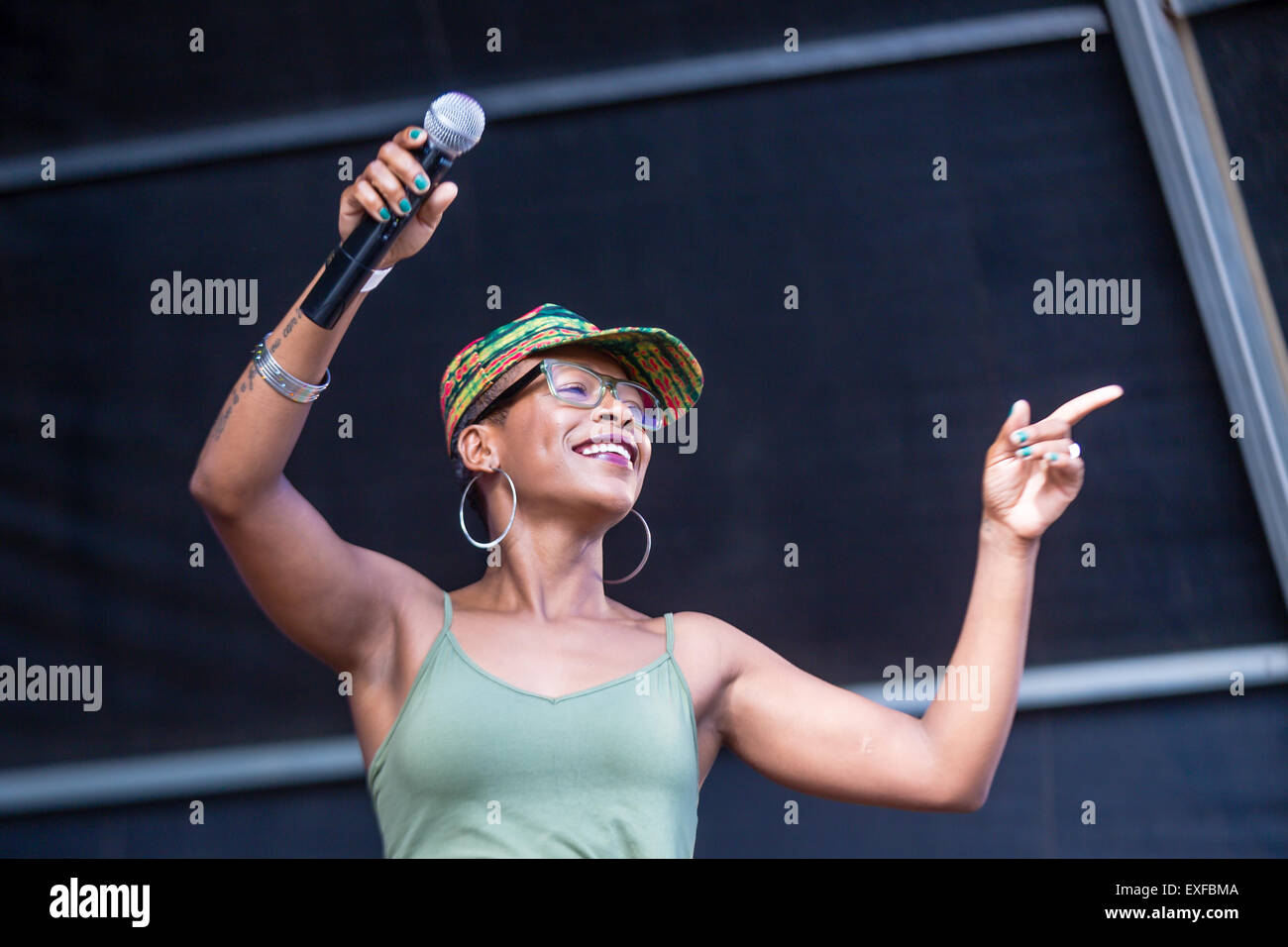 Praia, Cap Vert. 12 juillet 2015, la world music festiva Badja Sol', 'Ku Crédit : António Gomes/Alamy Live News Banque D'Images