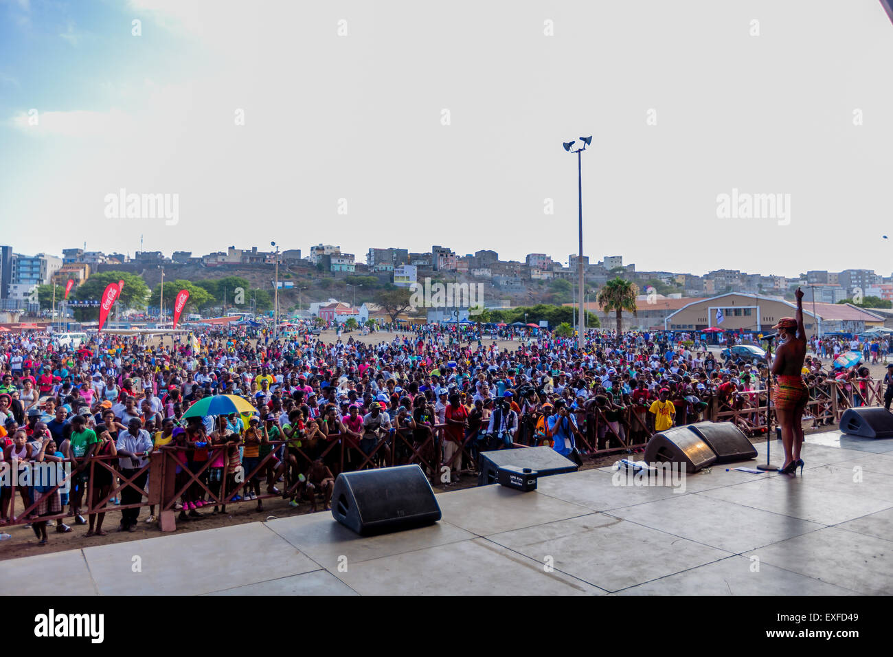 Praia, Cap Vert. 12 juillet, 2015, World music festival 'Ku Badja Sol' Crédit : António Gomes/Alamy Live News Banque D'Images