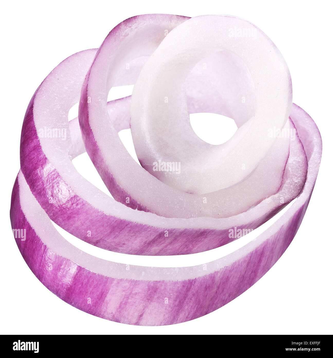 Onion rings. Fichier contient des chemins de détourage. Banque D'Images