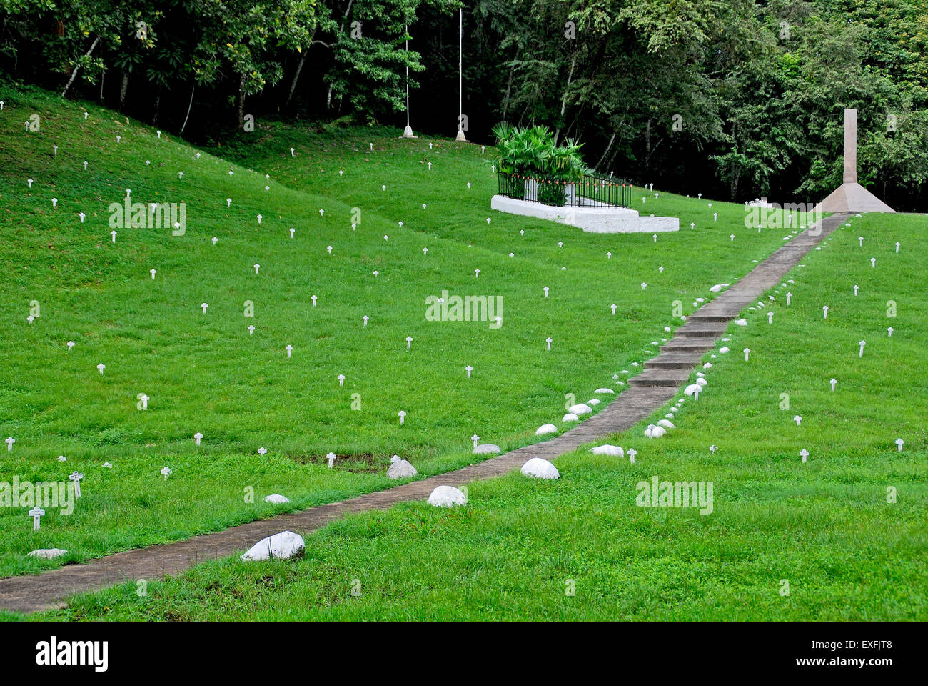 Un cimetière des français qui ont construit le canal de Panama à la fin du xixe siècle et au début du xxe siècle. Banque D'Images