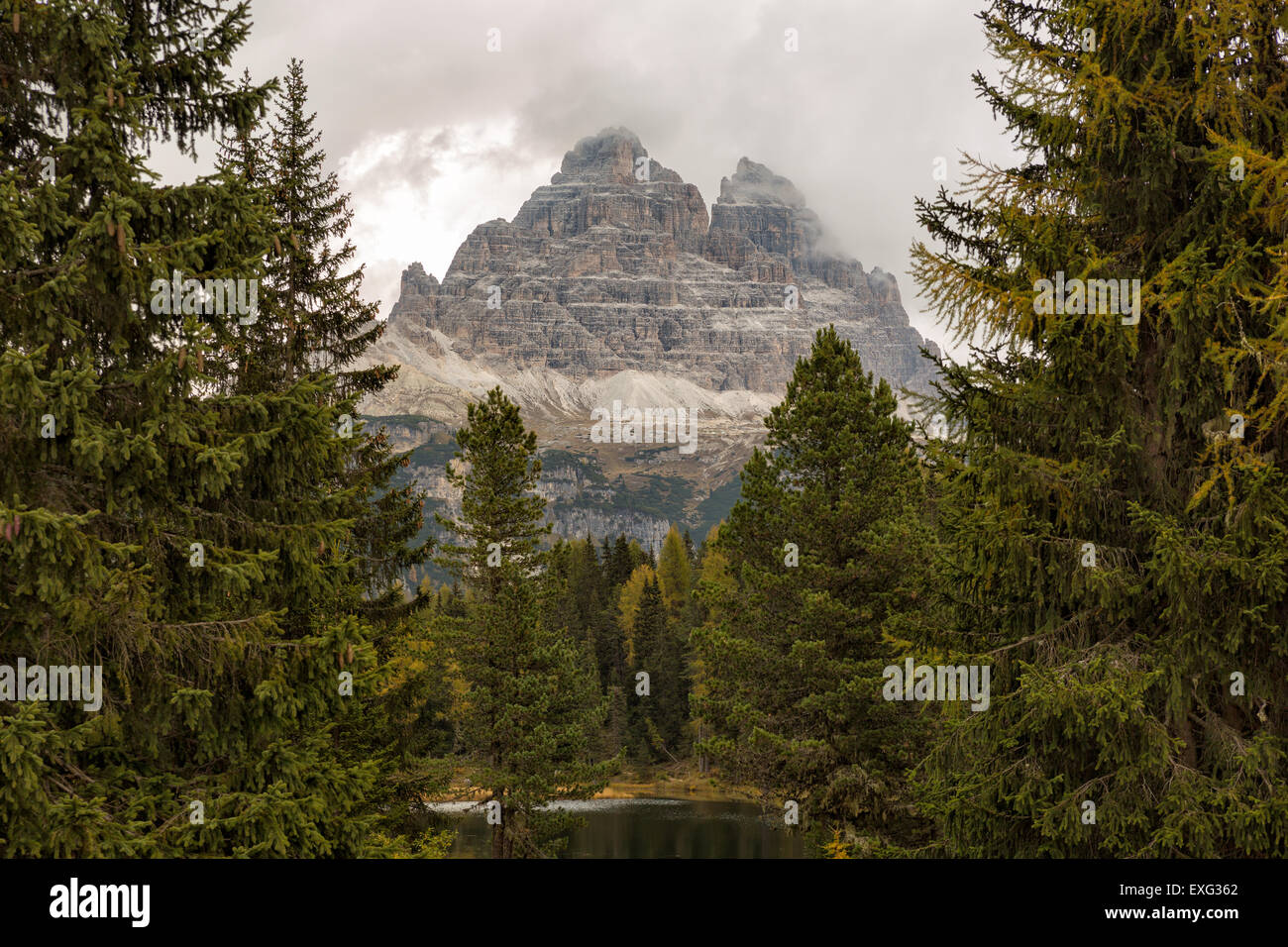 Tre Cime Parc National, Dolomites, Alpes Italiennes Banque D'Images