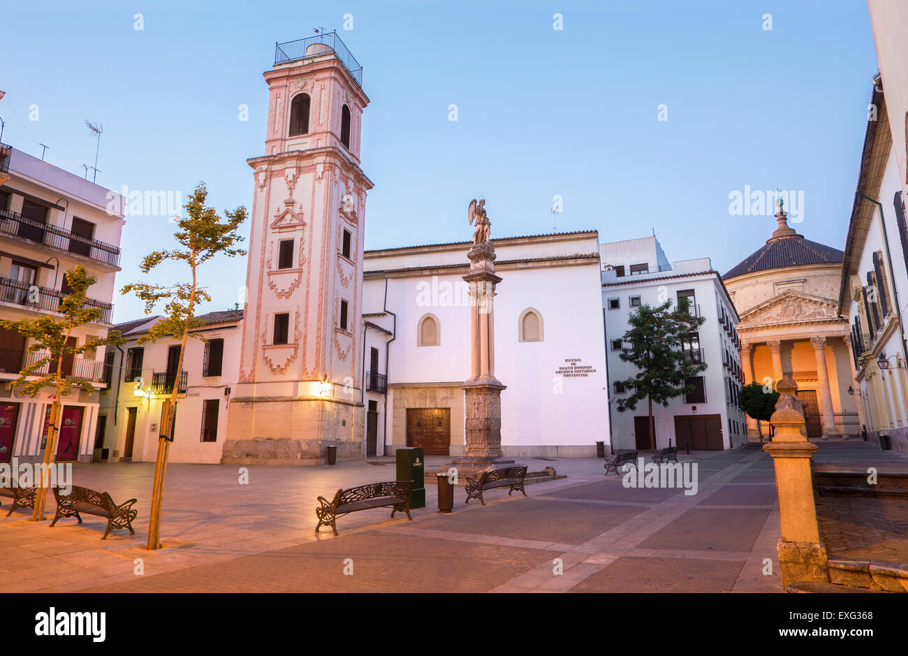 Cordoue, Espagne - 28 MAI 2015 : Iglesia de Santo Domingo Sur la Plaza de la Compania square. Banque D'Images