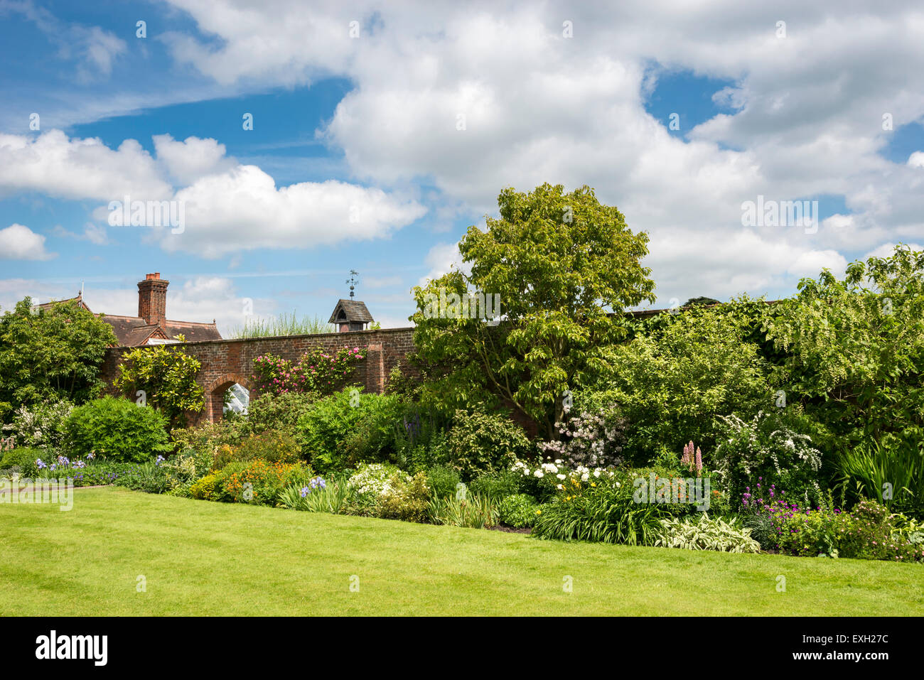 Le jardin clos à Arley Hall dans le Cheshire, en Angleterre. Banque D'Images