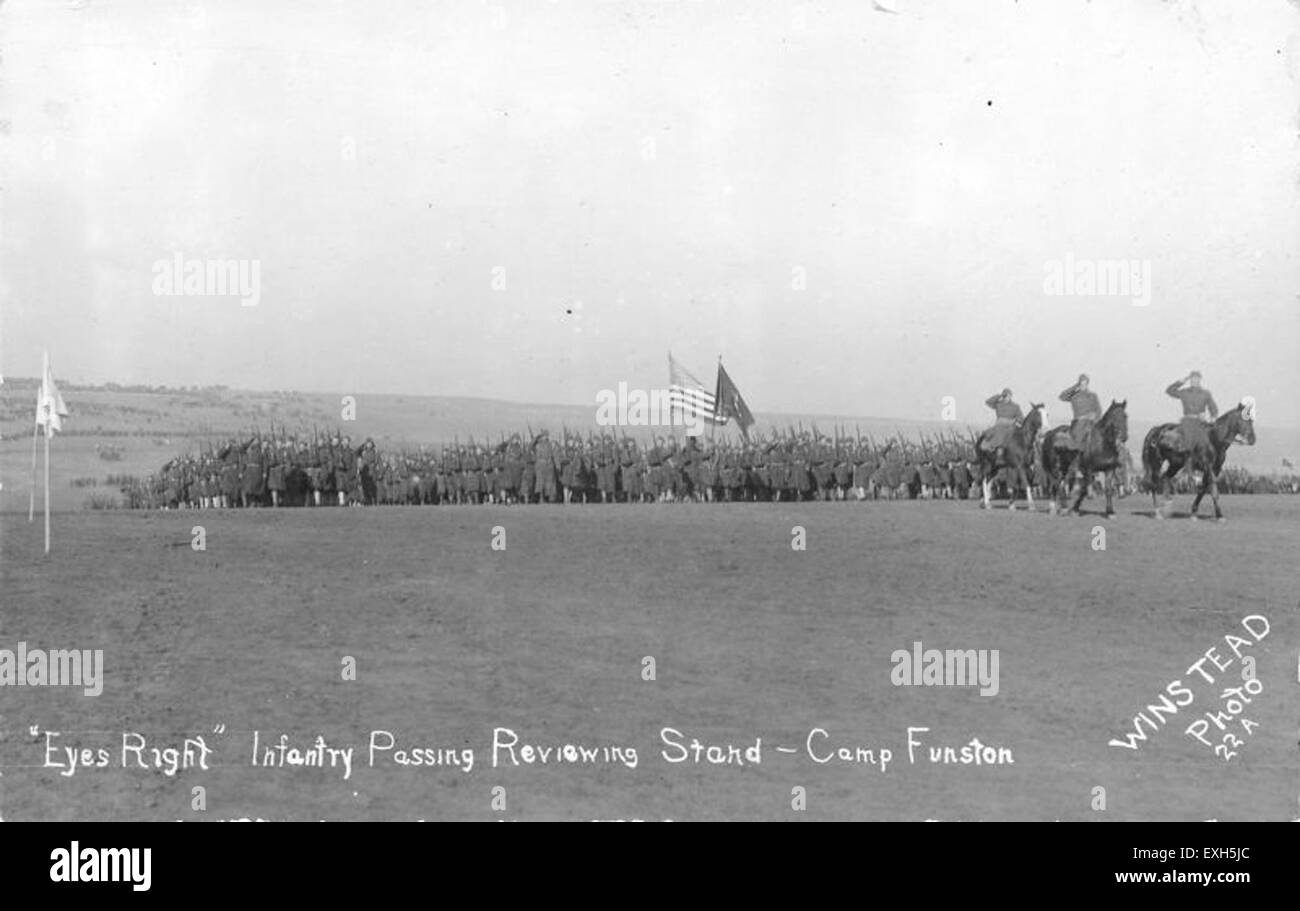 10e Division d'infanterie droit d'examen, les yeux passant en revue Stand 1 Banque D'Images