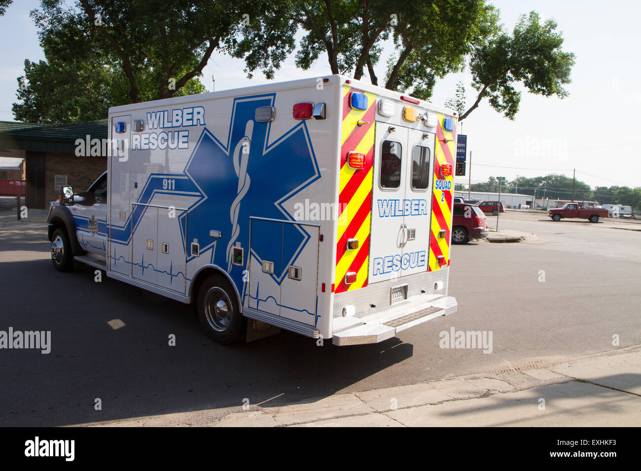 Ambulance, pompiers bénévoles en milieu rural, de l'équipement Banque D'Images