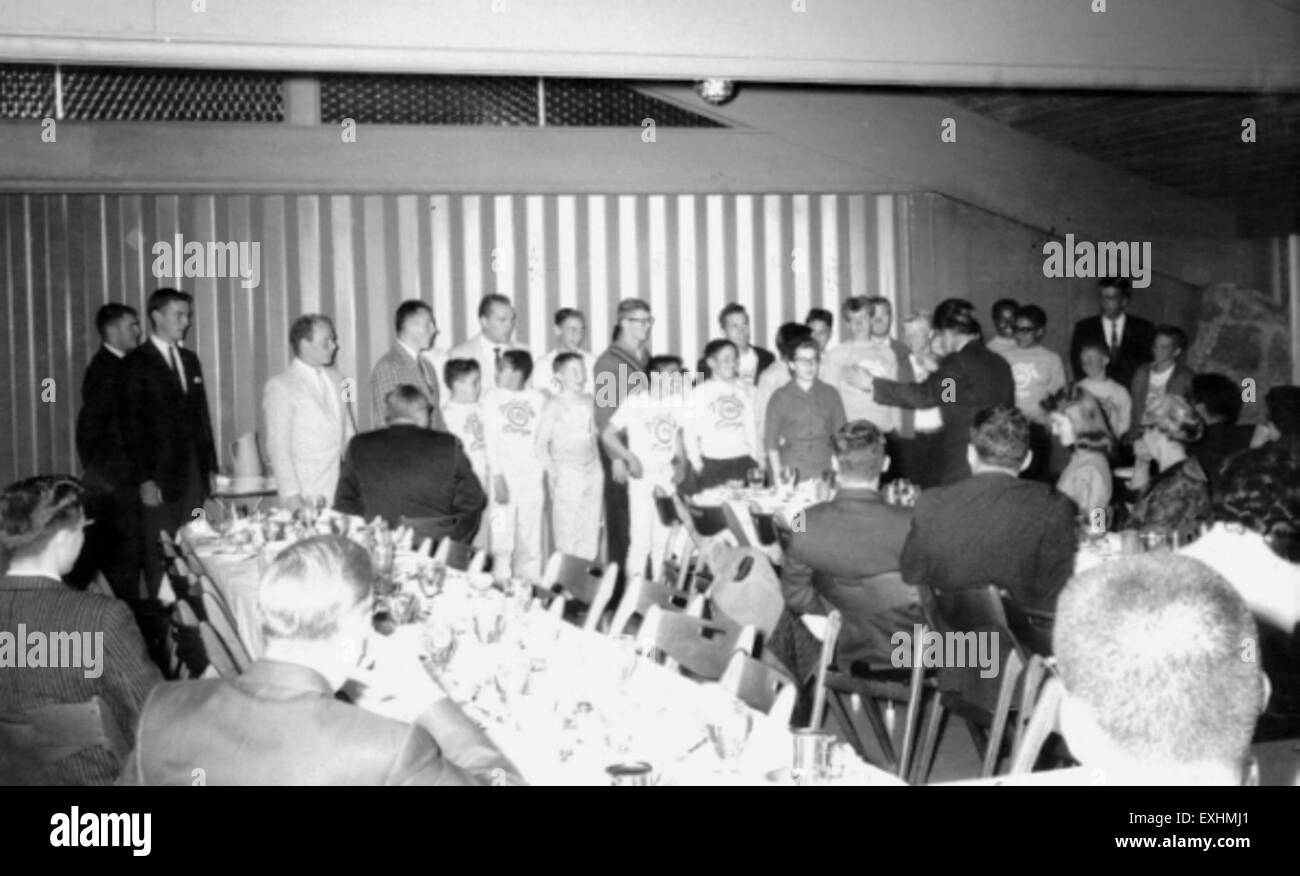 Cette image montre la maison Palmer en 1963, capturant son importance historique et son style architectural. La photographie reflète la présence emblématique du bâtiment au milieu du XXe siècle. Banque D'Images