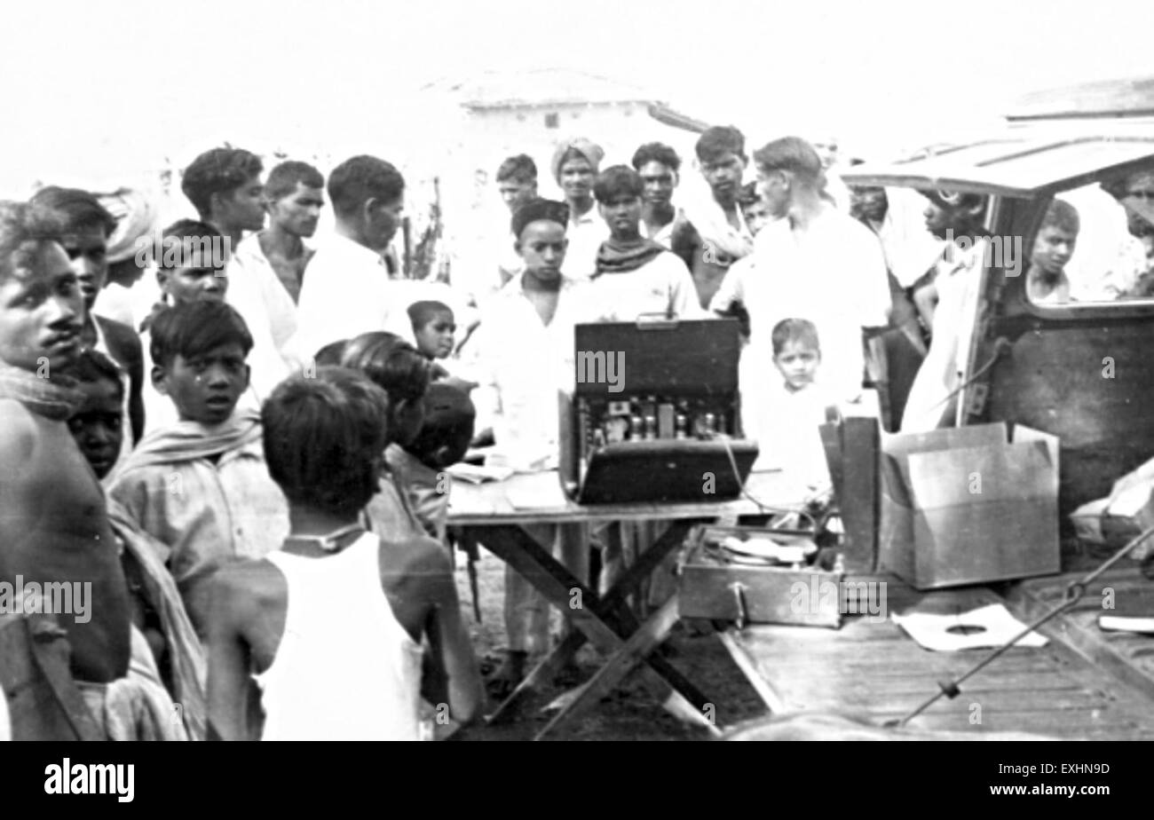 La prédication dans bazar, l'Inde, 19521 Banque D'Images