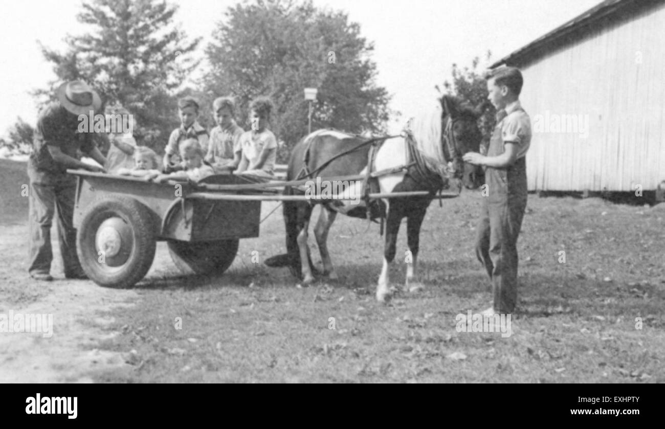 Les enfants de Lehman Sylvester Kidron, Ohio Banque D'Images