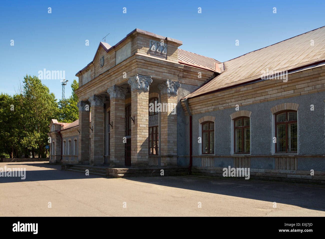 La station de chemin de fer . Narva. L'Estonie. Banque D'Images