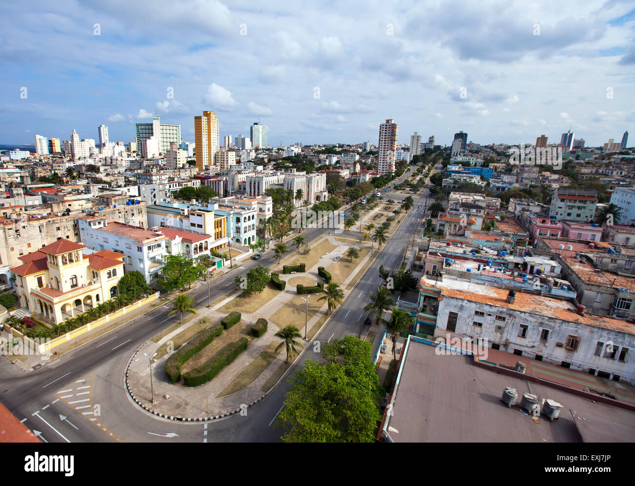 Cuba. La Vieille Havane. Vue d'en haut. Prospectus des présidents Banque D'Images