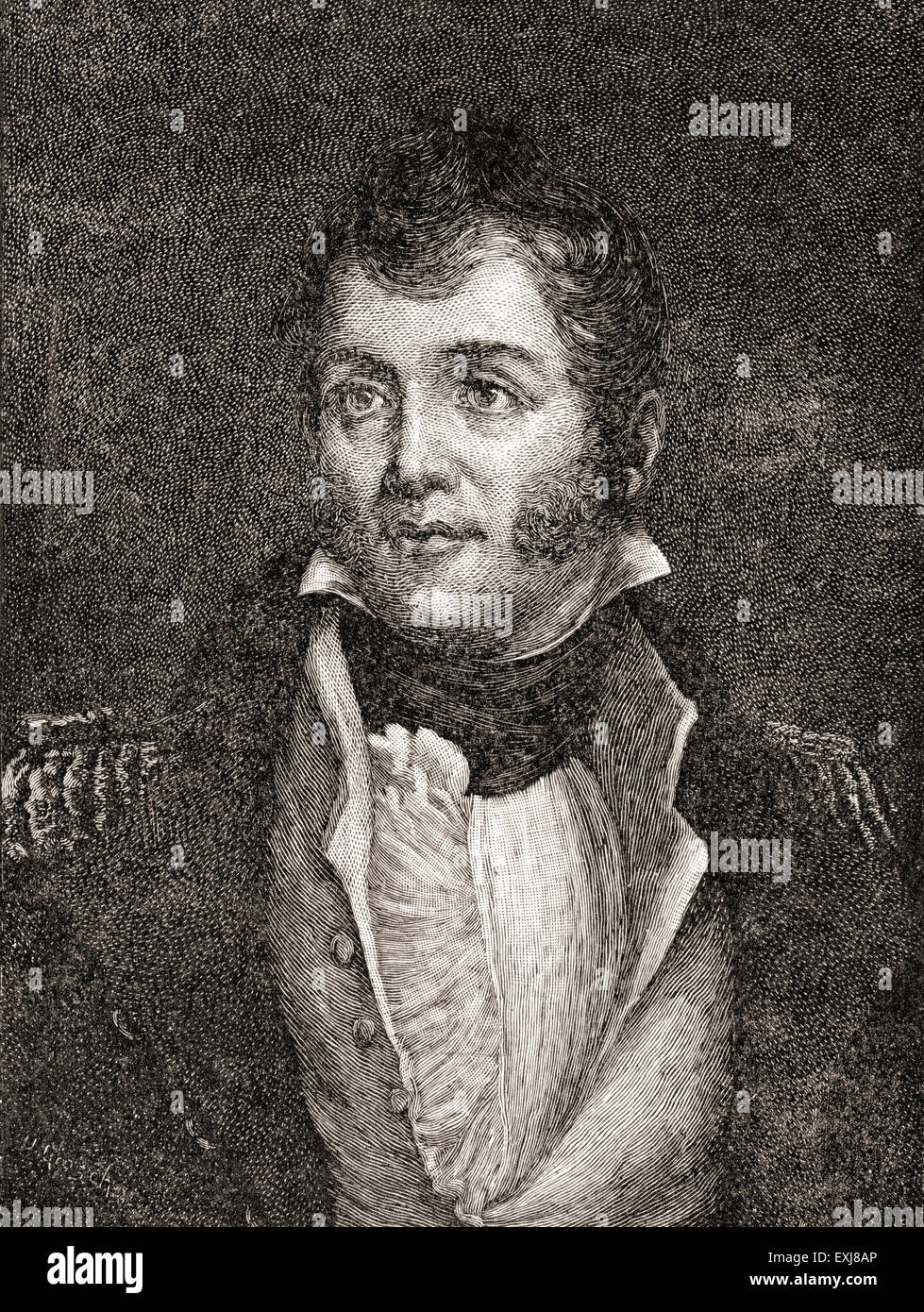 United States Navy commodore Oliver Hazard Perry, 1785 - 1819. Le commandant de la marine américaine. Banque D'Images