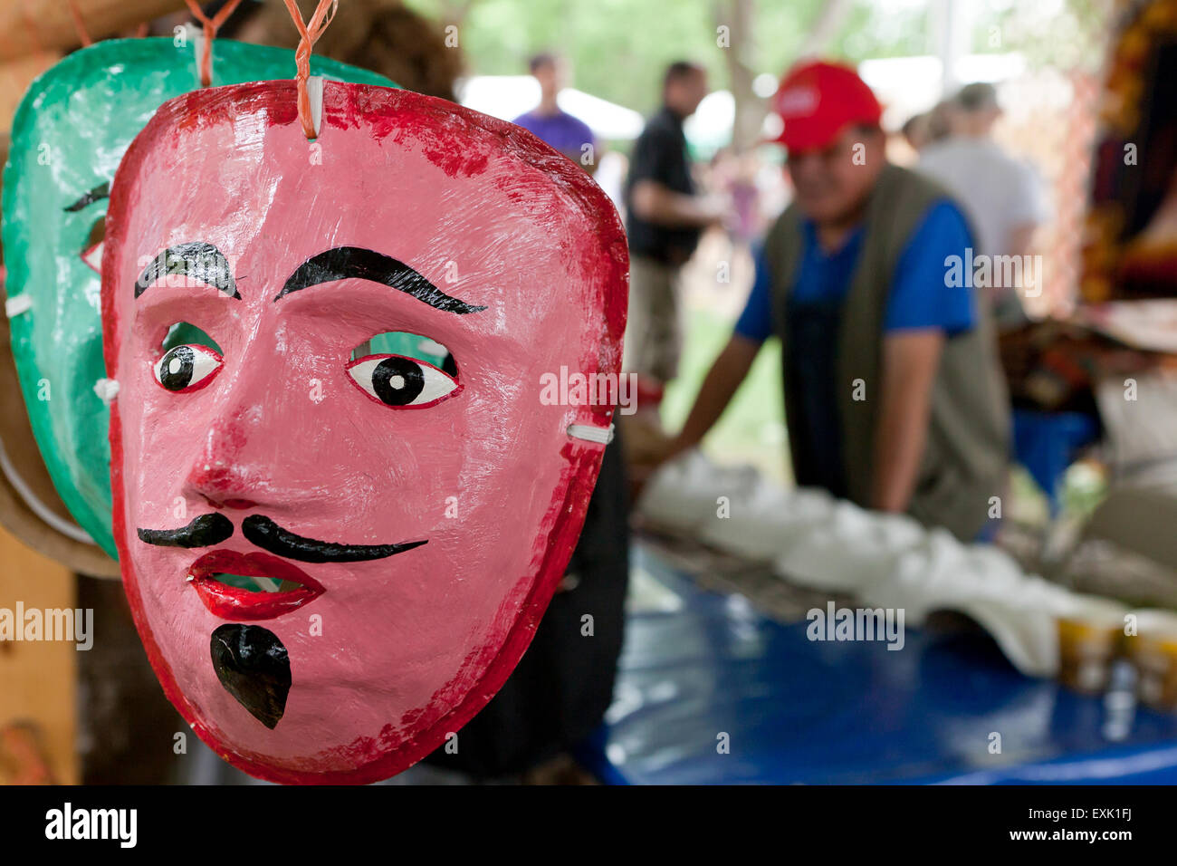 Masque en papier mâché Banque D'Images