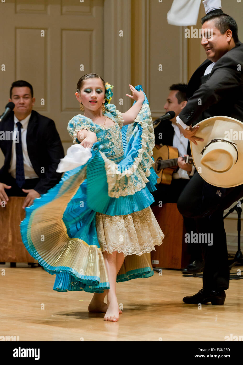 La Marinera Norteña populaire péruvien (danseurs) Banque D'Images