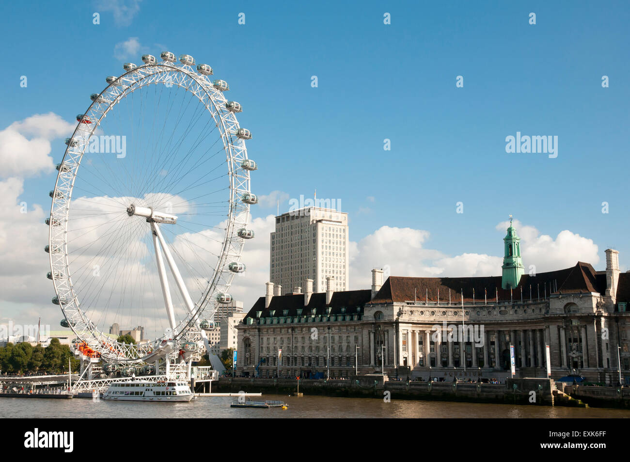 Le London Eye (Grande roue - Londres Banque D'Images