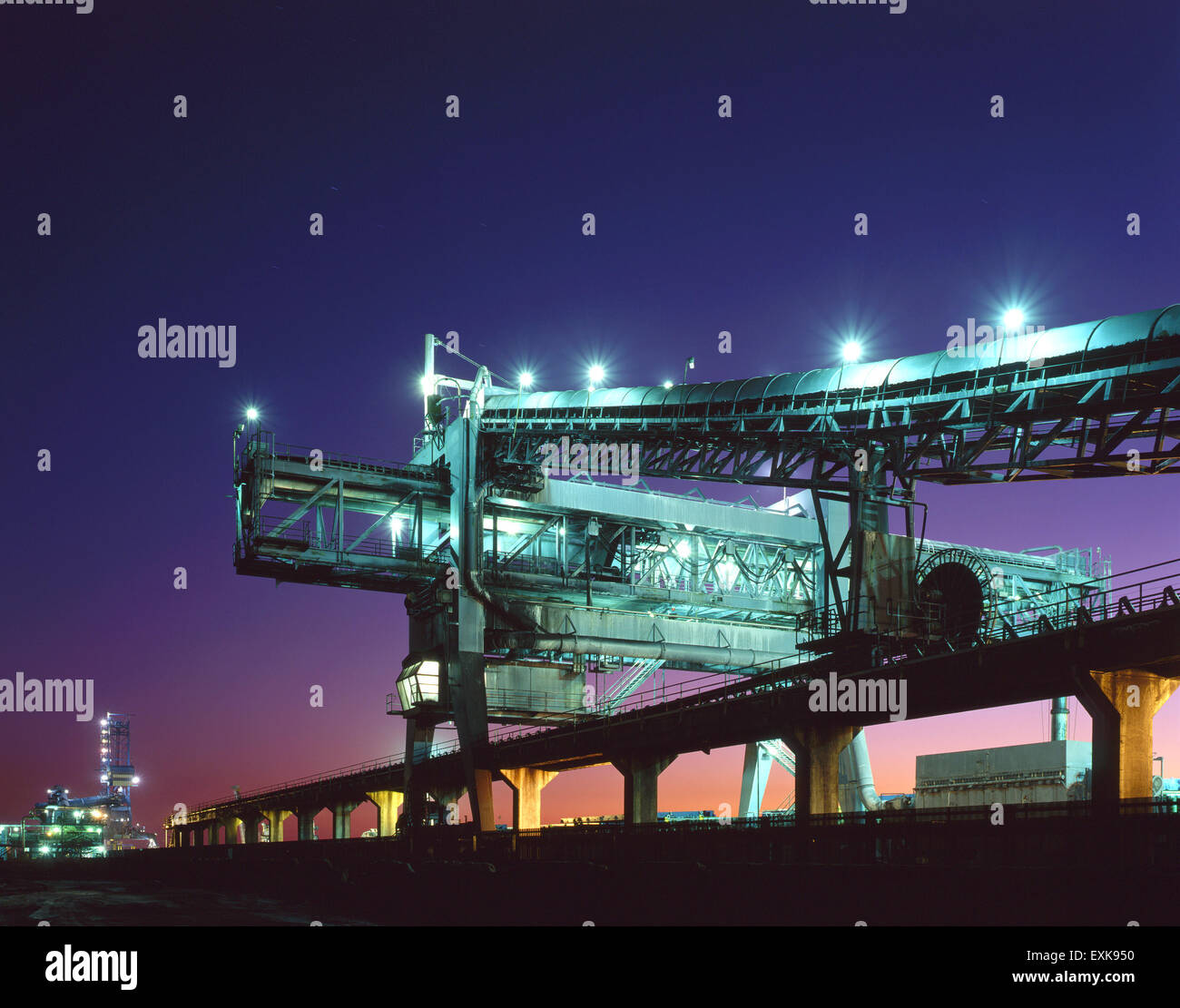 Système de convoyage de nuit Banque D'Images