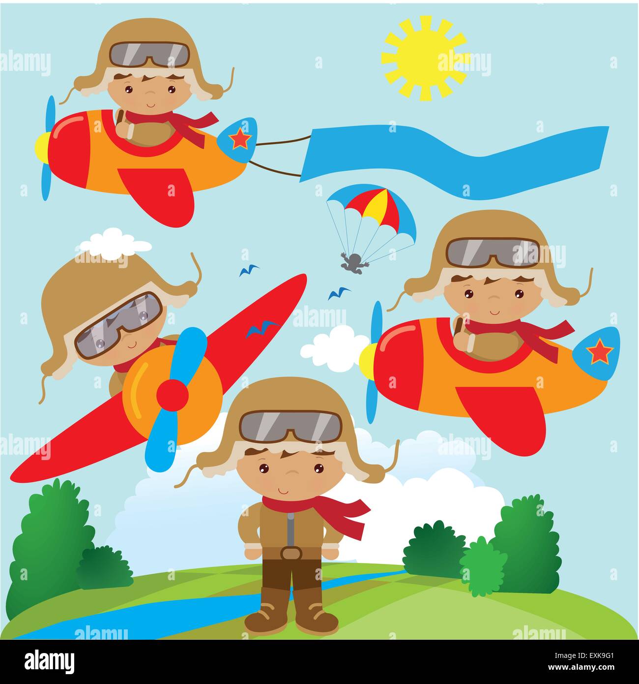 Avion Rigolo Avion avion, pilote aviateur,,,BOY,mignon,funny cartoon,,illustration ...