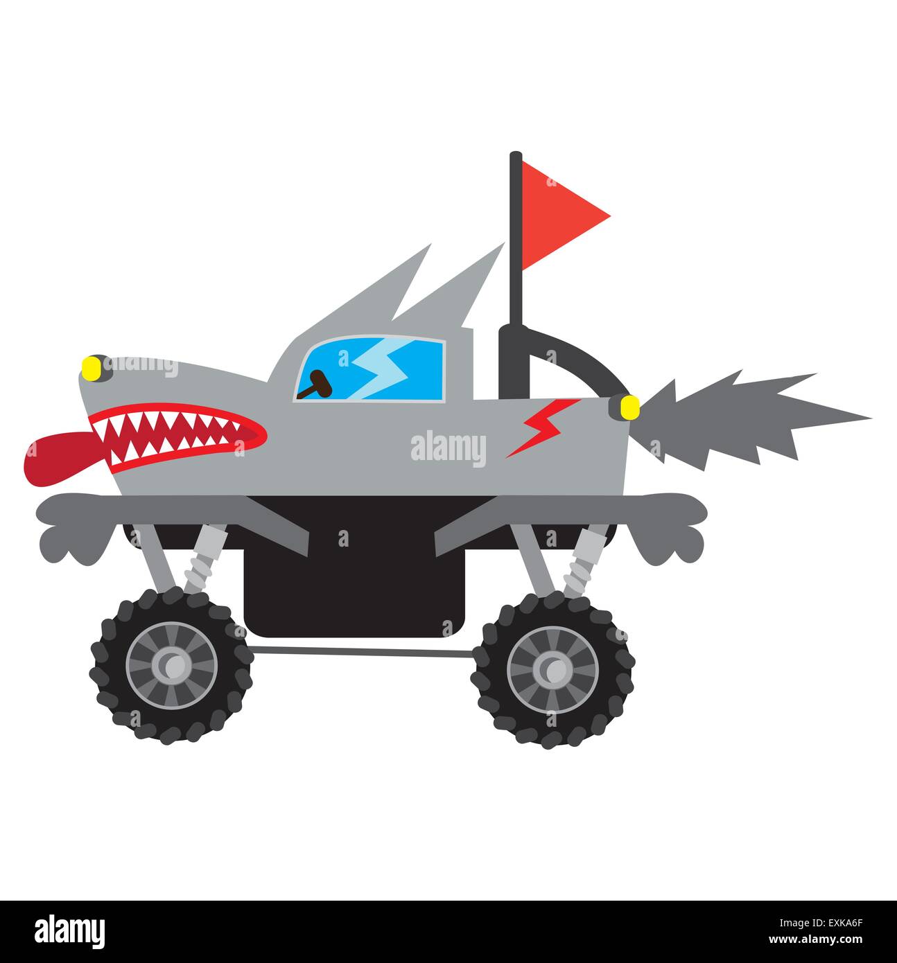 Monster truck cartoon funny illustration vector Banque de photographies et  d'images à haute résolution - Alamy