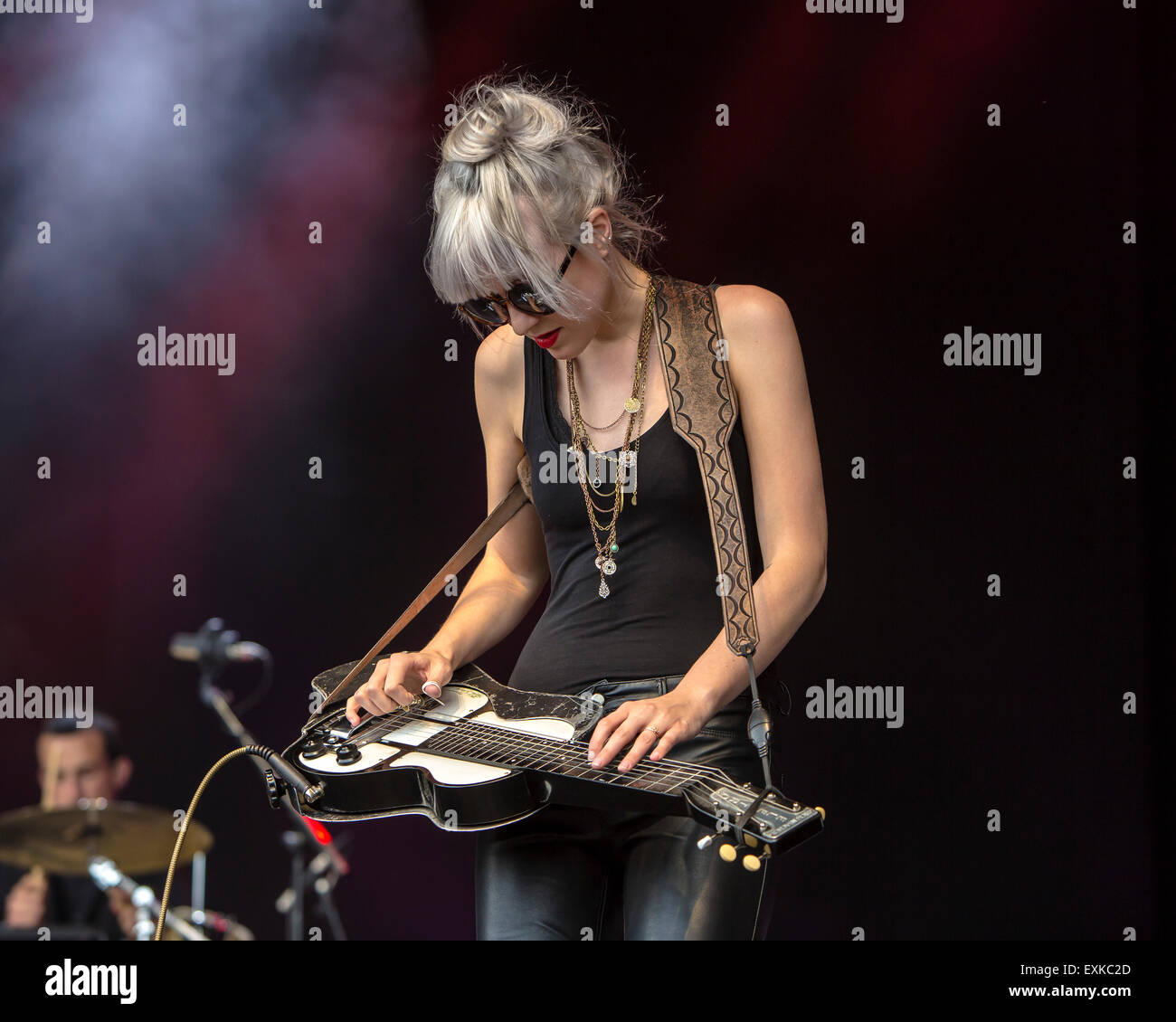 Larkin Poe Cornbury Festival UK 12 juillet 2015 Banque D'Images