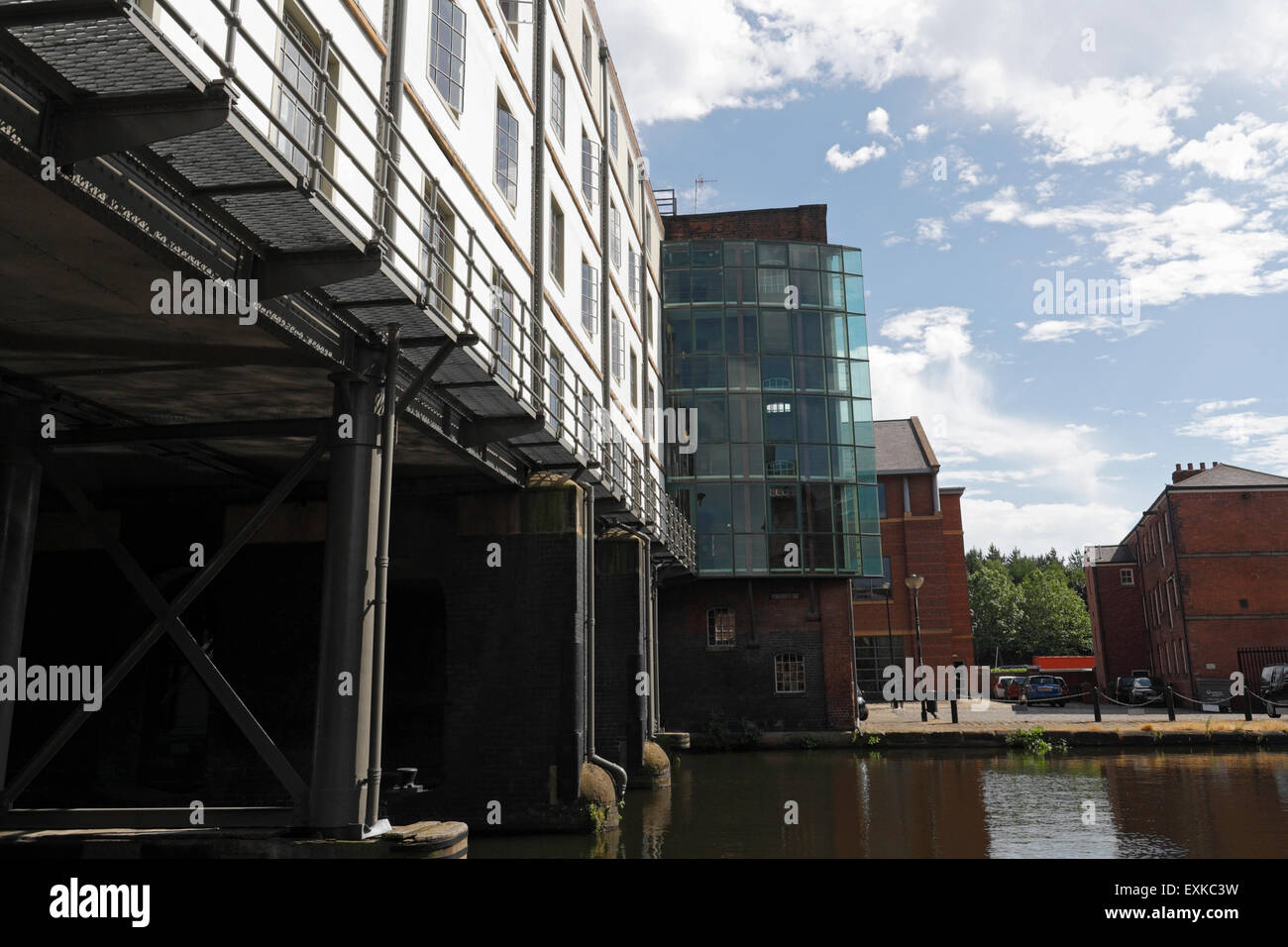 Straddle Warehouse Victoria Quay Sheffield, Angleterre. Bâtiment industriel répertorié Banque D'Images