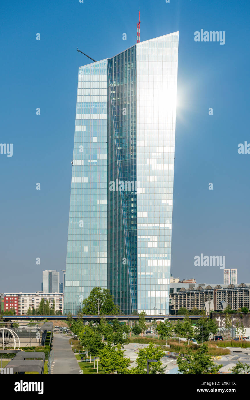 La nouvelle Banque centrale européenne, BCE, Frankfurt am Main, Hesse, Allemagne Banque D'Images