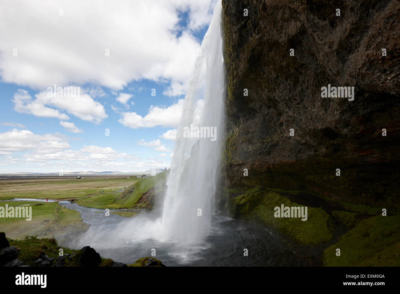 Cascade de Seljalandsfoss Islande Banque D'Images
