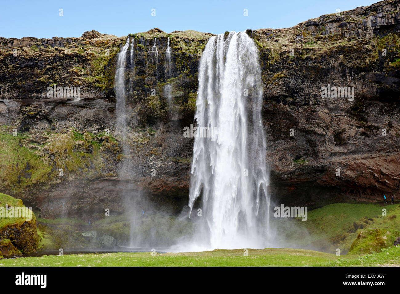 Cascade de Seljalandsfoss Islande Banque D'Images