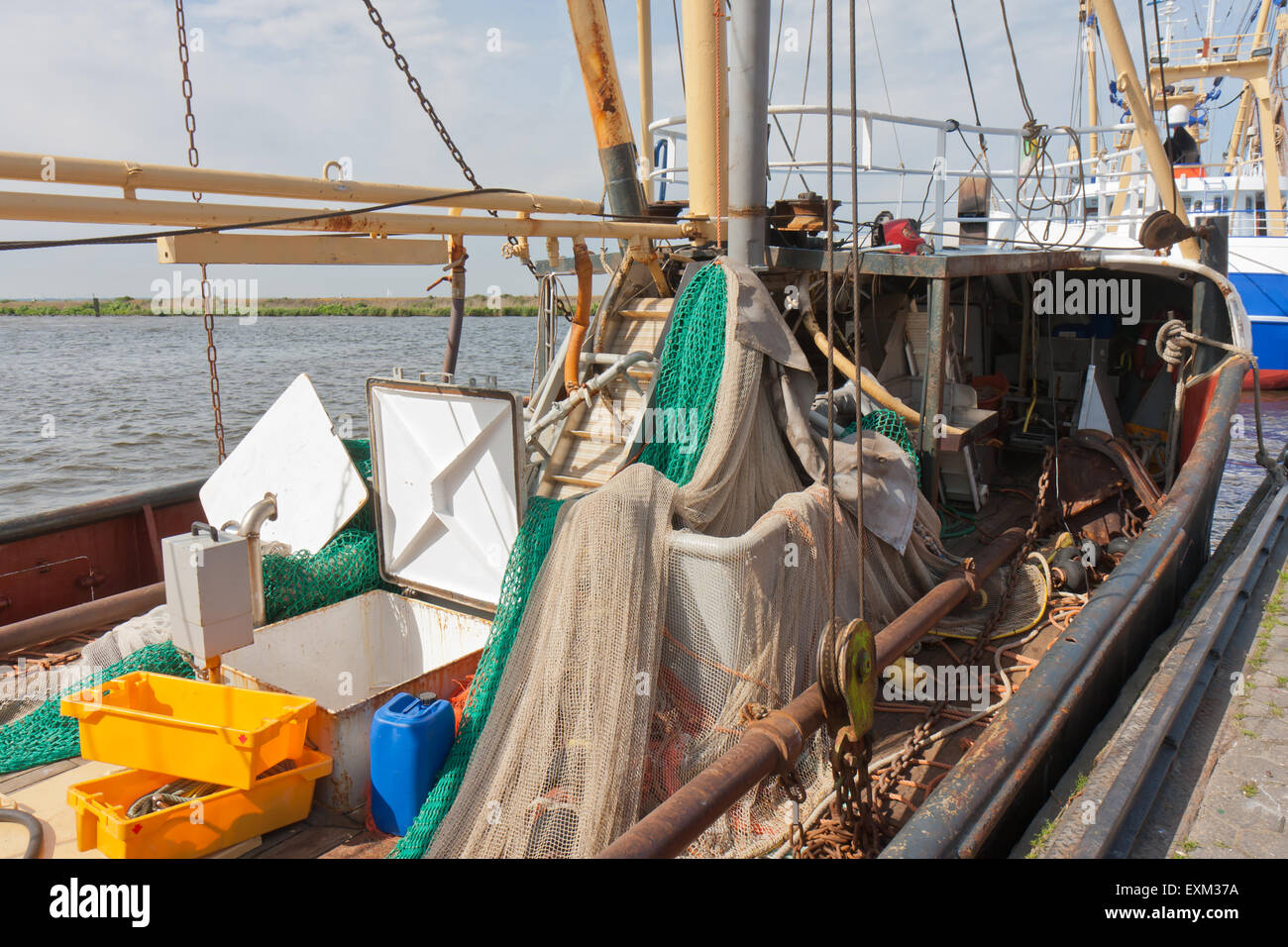 Les navires de pêche dans le port néerlandais de Urk Banque D'Images