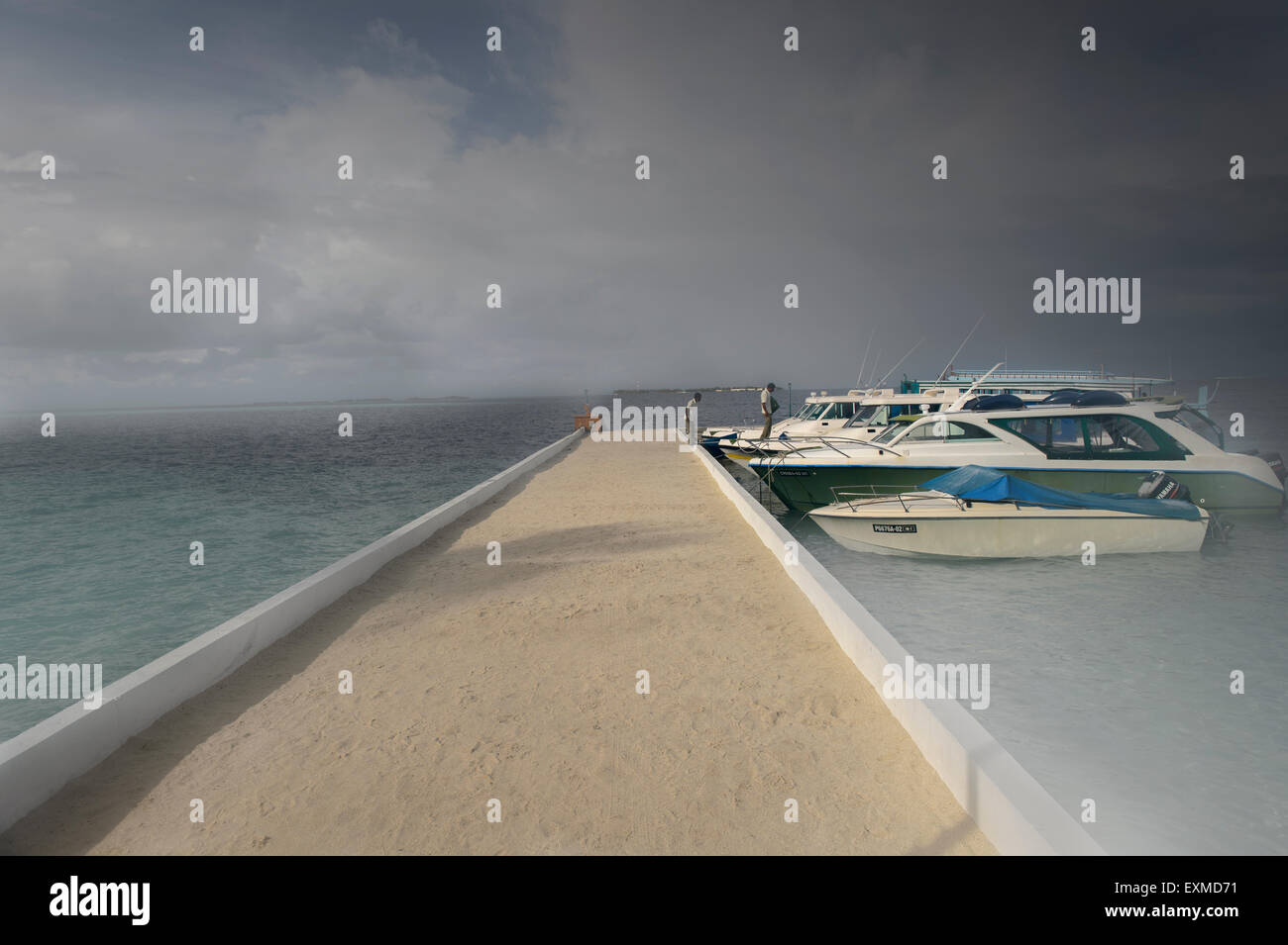 Biyahdoo Island, Maldives Banque D'Images